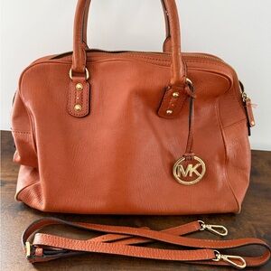 Michael Kors Burnt Orange Leather Satchel